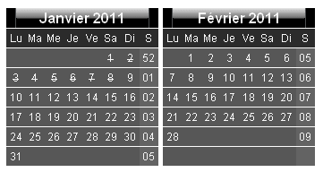 T�l�charger le mod�le de calendrier